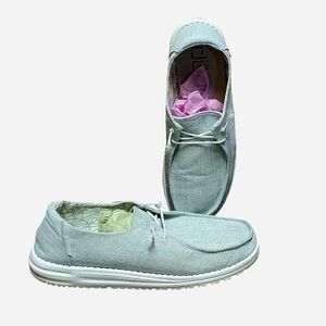 Hey Dude Wendy Glitter Mint Shoes